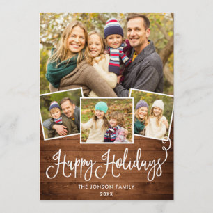 Cartão De Festividades Retro Natal Red Truck Russ 4 FOTO Saudação