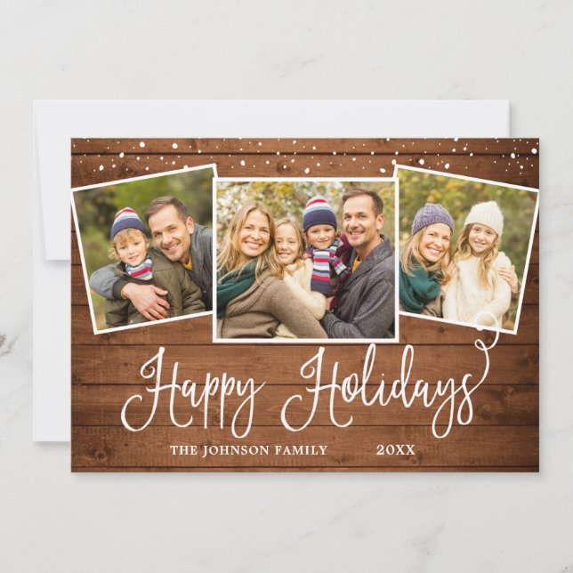 Cartão De Festividades Retro Natal Red Truck Russo 3 FOTO Saudação (Frente)