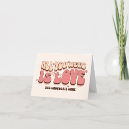 Cartão De Festividades Retro Tudo que você precisa é bolo de chocolate