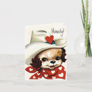 Cartão De Festividades Retro Valentine Card for Kids