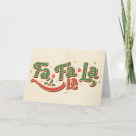 Cartão De Festividades Retro Vintage Fa La La Christmas