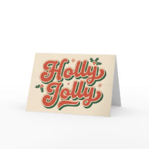 Retro Vintage Holly Jolly Christmas