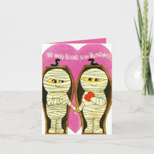 Cartão De Festividades retrô vintage namorada múmia adicionar sentimento