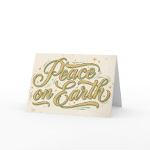 Retro Vintage Peace on Earth Christmas