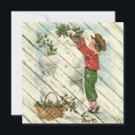 Cartão De Festividades Retrô | Vintage Snowman Sobre Madeira Vintage<br><div class="desc">Cartão de saudação de retrorreflectores/Natais vintages. Desejo a todos um Feliz Natal e Feliz ano novo!</div>