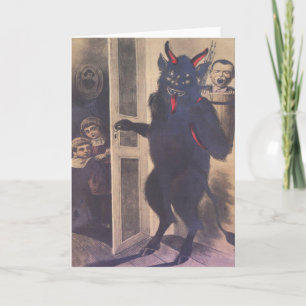Cartão De Festividades Reunião Familiar do Krampus