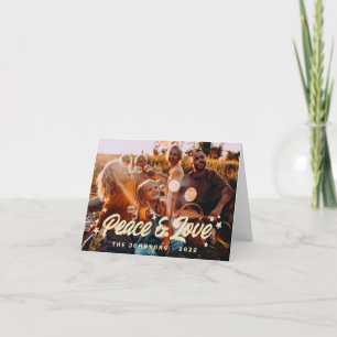 Cartão De Festividades Reuniões Simples Modernas Stars Foto da Família