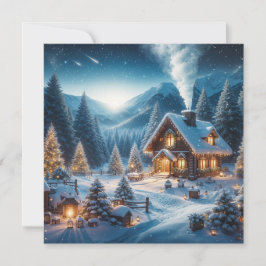 Cartão De Festividades Réveillon Alpino