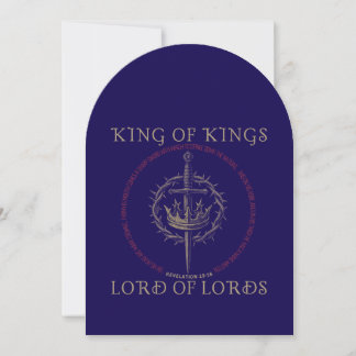 Cartão De Festividades Revelation 19:12-16 Christmas Card King of Kings