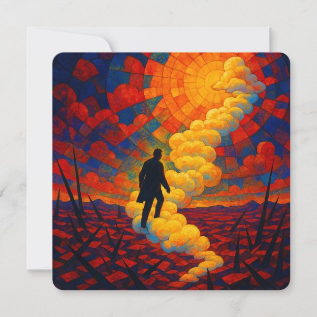 Cartão De Festividades Reverioso Eetéreo - Carro Saudável Surreal Dreamsc (Frente)