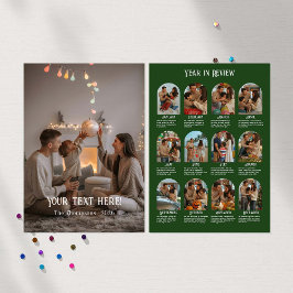 Cartão De Festividades Revisão do Ano em 12 Fotos de Família