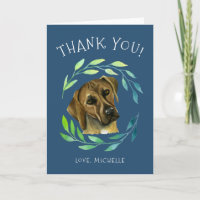 Rhodesian Ridgeback Dog with a Wreath | Thank You