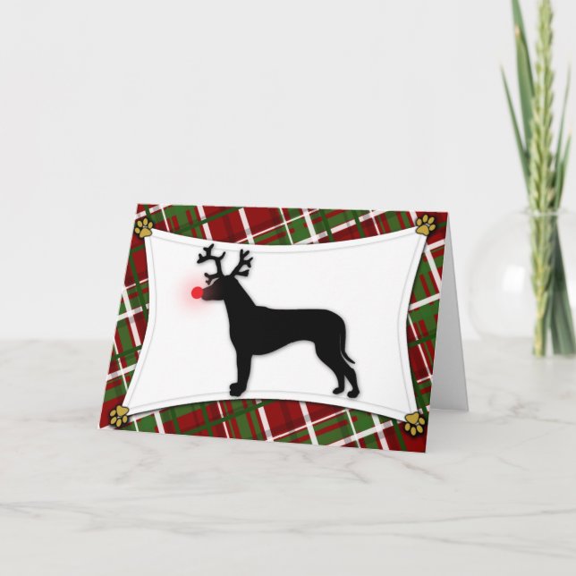 Cartão De Festividades Rhodesian Ridgeback Reindeer Christmas Card (Frente)