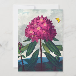 Cartão De Festividades Rhododendron Ponta, Impressão Antiquado