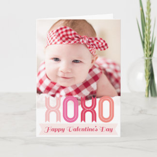 Cartão De Festividades Ribbon XOXO Love And Kisses Valentine's Day Photo