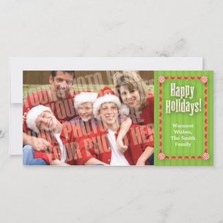 Cartão De Festividades Ribbons & candy single photo