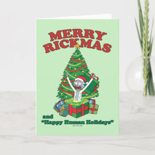 Cartão De Festividades Rick e Morty Portal Rick Feliz Rickmas