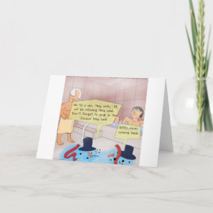 Cartão De Festividades Rick London Comic Snowman Engraçado Presentes