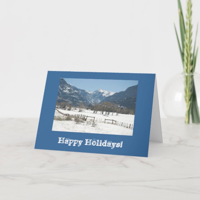 Cartão De Festividades Ridgway Valley Winter Photo Holiday Card (Frente)