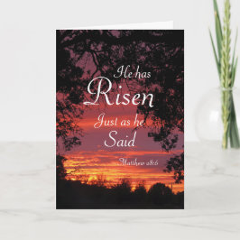 Cartão De Festividades Risen Lord Sunrise - Placa de Páscoa