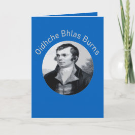 Cartão De Festividades Robbie Burns - Oidhche Bhlas Burns Cinza Claro