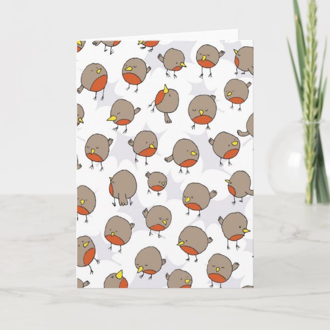 Cartão De Festividades Robin (Frente)