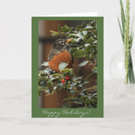 Cartão De Festividades Robin Holiday Card