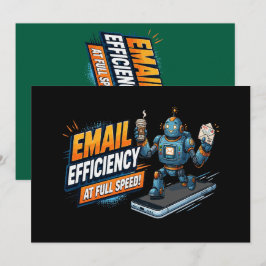 Cartão De Festividades Robô de Produtividade de E-mail Rápido