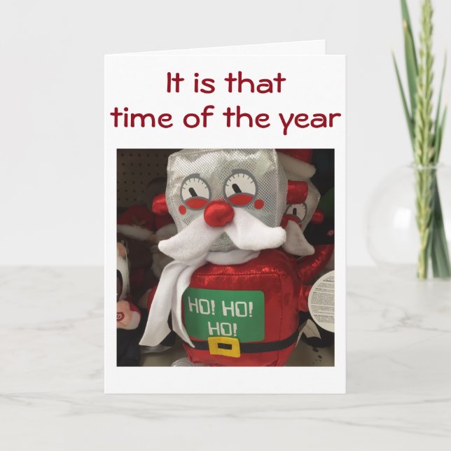 CARTÃO DE FESTIVIDADES ROBÔ DO PAPAI NOEL ENVIA ALEGRIA NATALINA (Frente)