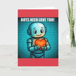 Cartão De Festividades Robôs Também Precisam de Amor - Dia dos Namorados