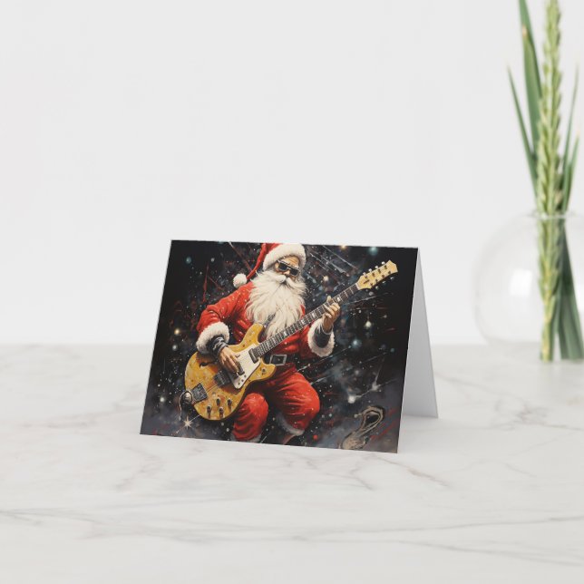 Cartão De Festividades Rocha pela Árvore de Natal (Frente)