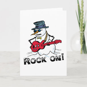 Cartão De Festividades Rock On Snowman Cards