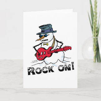 Cartão De Festividades Rock On Snowman Cards