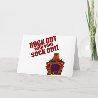 Cartão De Festividades Rock Out With Your Sock Out!