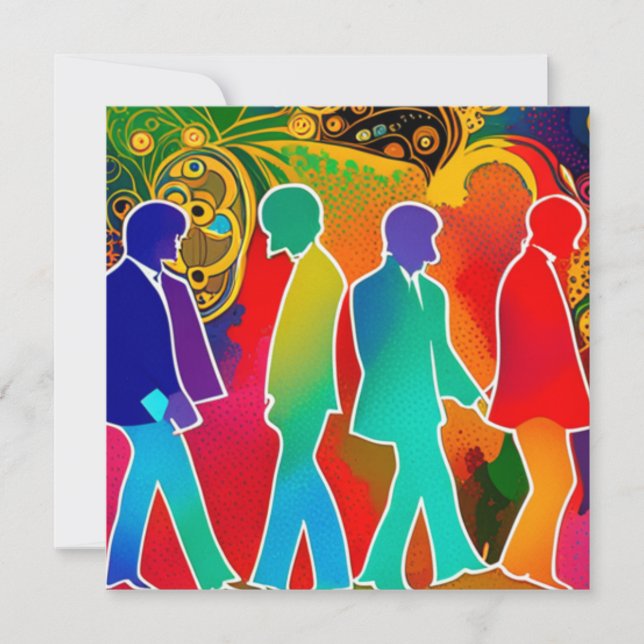 Cartão De Festividades Rock Stars (Frente)