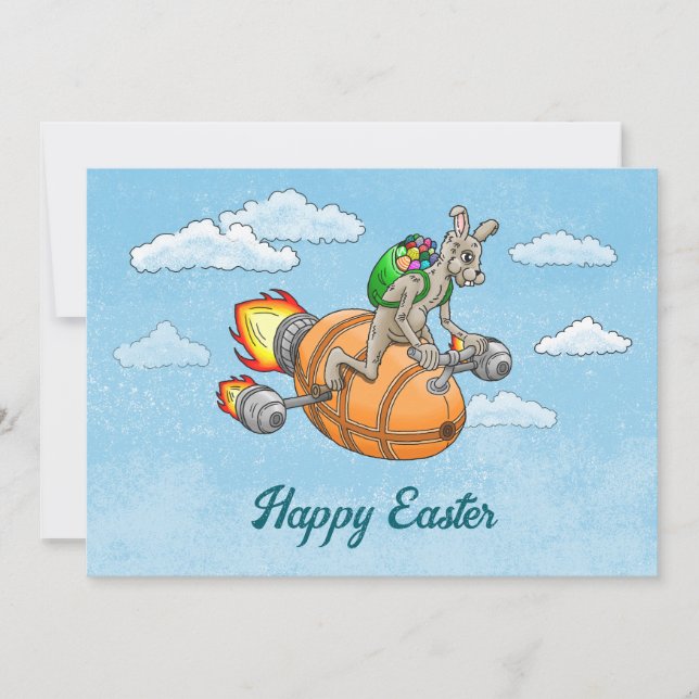 Cartão De Festividades Rocket Bunny (Frente)
