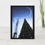 Cartão De Festividades Rocket Tree<br><div class="desc">Say,  "Merry Christmas, " with rockets!</div>