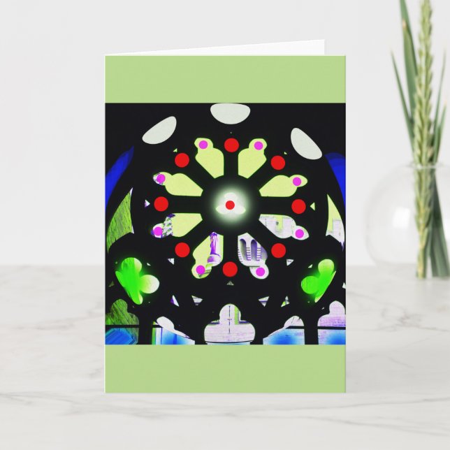 Cartão De Festividades Roda da fortuna (Frente)