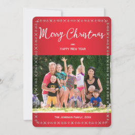 Cartão De Festividades Rodar Red Christmas Card Saudações Familiares