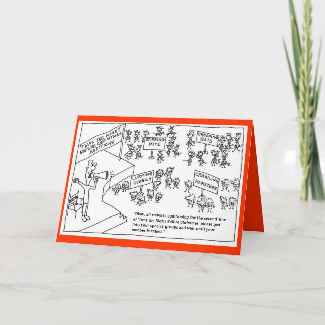 Cartão De Festividades Rodents Auditioning for Christmas play (Frente)