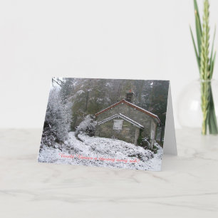 Cartão De Festividades Rok de Novy da casa de campo da neve