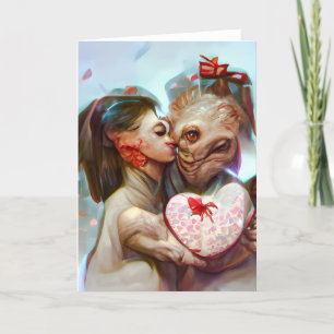 Cartão De Festividades Romance Excêntrico de Alienígena
