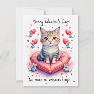 Cartão De Festividades 💘🐈Romance que Faz os Bigodes Tremerem