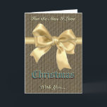 Cartão De Festividades Romantic Christmas for him<br><div class="desc">Just for him.  A Romantic Christmas card for the man you love.  CUSTOMIZE IT!  Change the text message front or inside,  and personalize it.   From the Christmas collection at www.zazzle.com/RanchLady*</div>