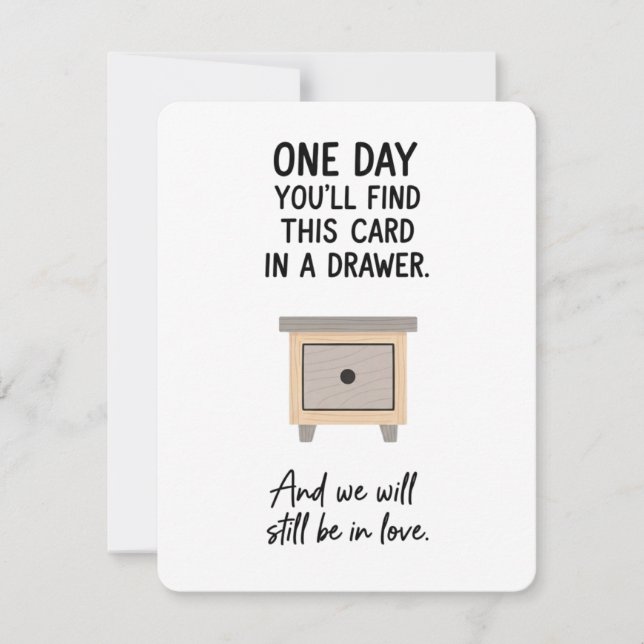 Cartão De Festividades Romantic Drawer Card For Boyfriend In Love (Frente)