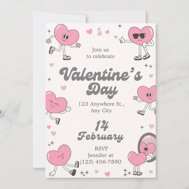 Cartão De Festividades ​Romantic Every Day is Valentine's Custom Greeting (Frente)