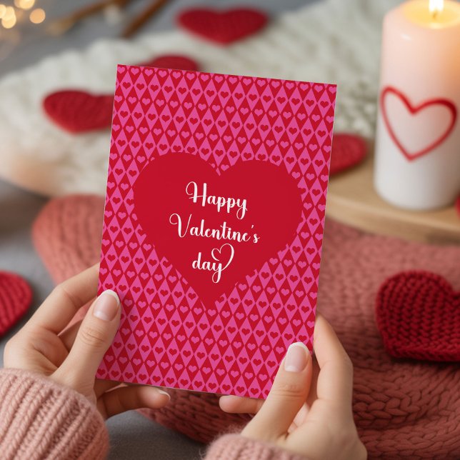 Cartão De Festividades Romantic Red Hearts Valentine Card for Husband (Romantic Red Hearts Valentine Card for Husband)