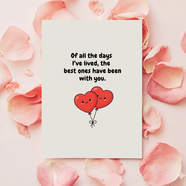 Cartão De Festividades Romantic Valentine Love Card for Couples Gift (Criador carregado)