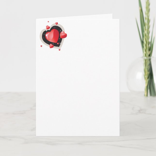 Cartão De Festividades Romantic Valentines Day (Frente)