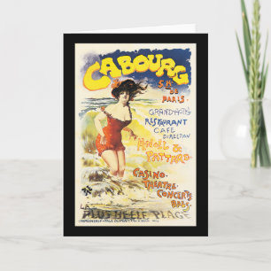 Cartão De Festividades Romantic Vintage Cabourg Travel Holiday Poster